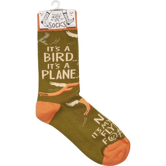 It's A Bird It's A Plane Socks | Colorful Novelty Unisex Socks - Picture 3 of 3